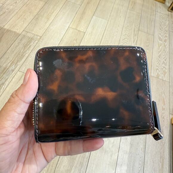 Tory Burch Emerson Tortoise Patent Mini Wallet 165945 - Picture 3 of 8